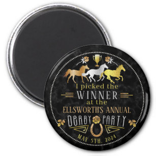 Imã Horse Racing Derby Day Party Art Deco Winner Prize