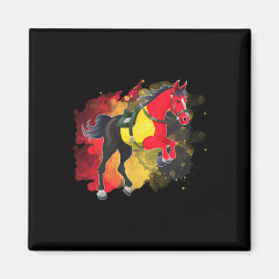 Imã Horse Riding Belgium Flag