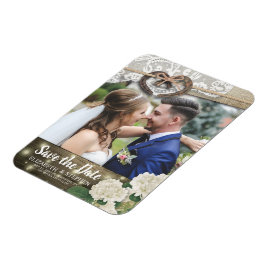 Ímã Horsferes Hydrangea Wedding Salvar A Foto de Data
