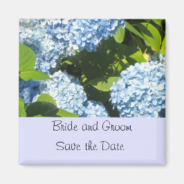 Imã Hortênsia Azul Claro Save the Date