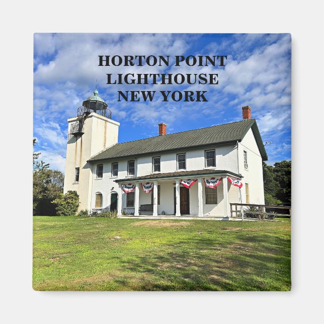 Imã Horton Point Lighthouse, New York Magnet (Frente)