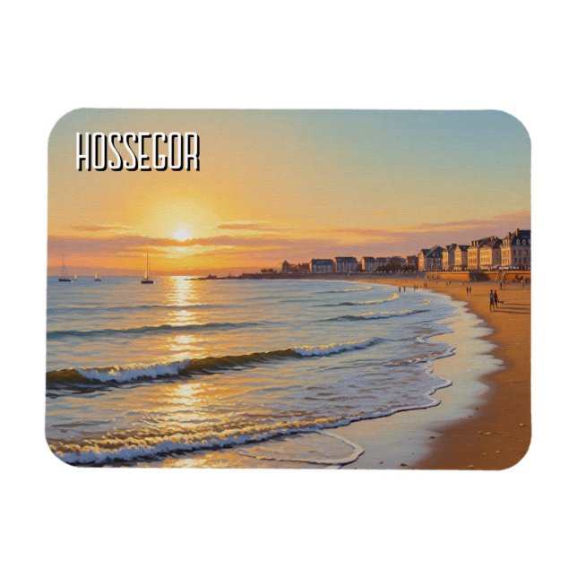 Ímã Hossegor France Sunset Beach (Horizontal)