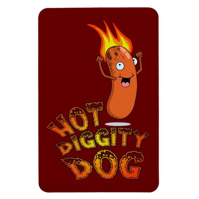Ímã Hot Diggy Dog Premium Flexi Magnet (Vertical)