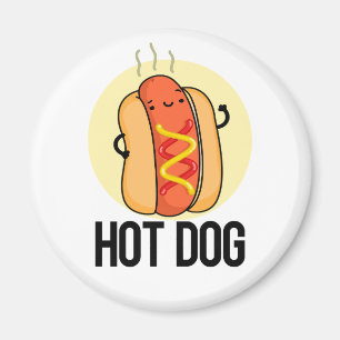 Imã Hot Dog Engraçado Snack Pun