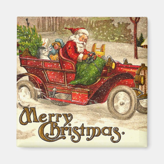 Imã Hot Rod Santa (Frente)