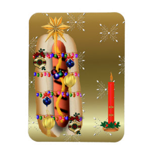 Ímã Hotdog de Natal