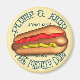 Imã Hotdog poderoso do cão personalizado