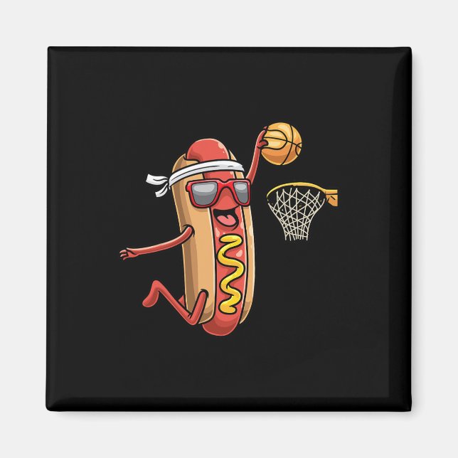 Imã Hotdog Roll De Pão Jogando Pla Esportiva De Basque (Frente)