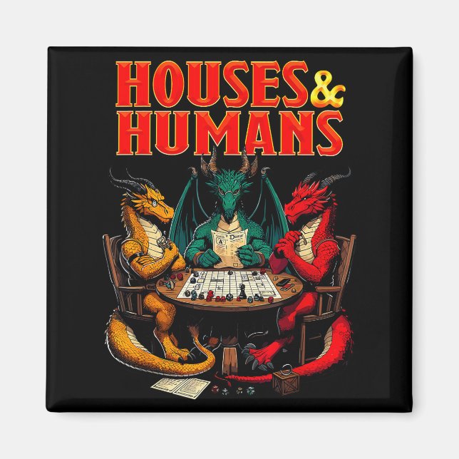 Imã Houses And Humans Funny Tabletop Rpg Dice Game Par (Frente)