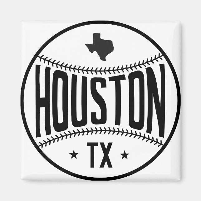 Imã Houston Baseball Themed (Frente)