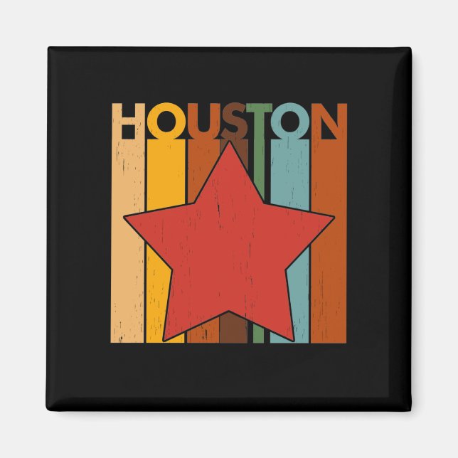 Imã HOUSTON Retro Vintage (Frente)