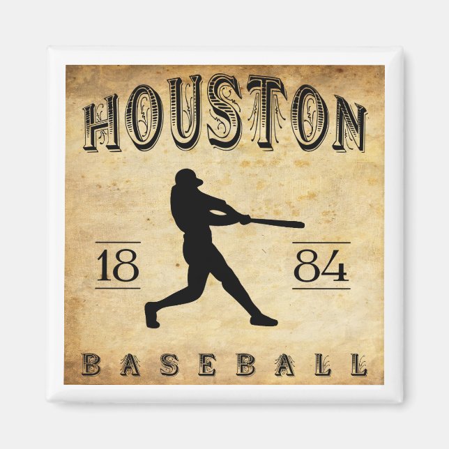 Imã Houston Texas Baseball de 1884 (Frente)
