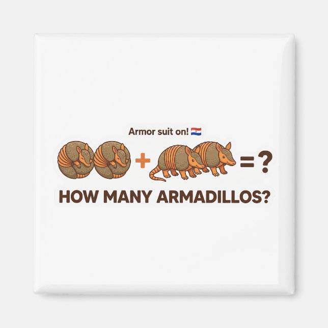 Imã How Many Armadillos? Animal World Quest for Toddle (Frente)