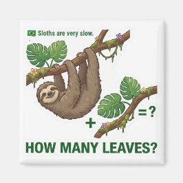Imã How Many Leaves? Sloth Brazil Math Game