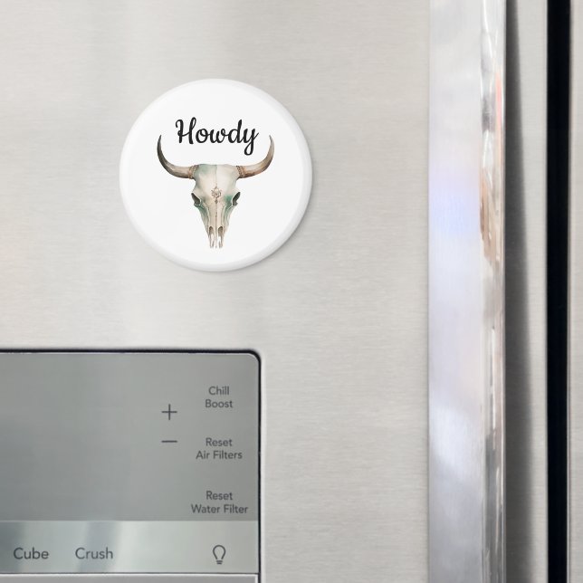 Imã Howdy Cowboy Bullhorns (In Situ (Fridge))