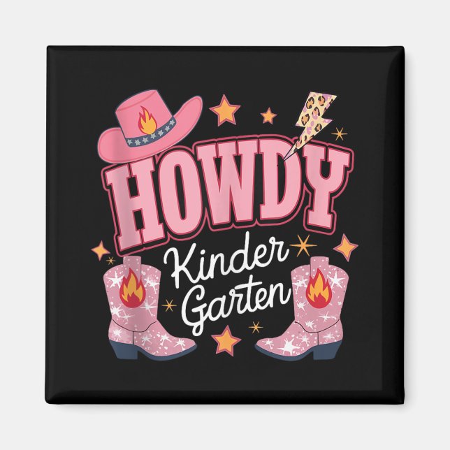 Imã Howdy Kindergarten Western Kindergarten Teach (Frente)