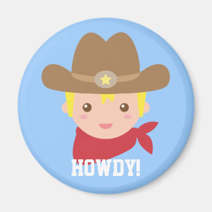 Imã Howdy, vaqueiro bonito para rapazes pequenos