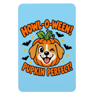 Ímã Howl O Ween Pupkin Cachorro Fofo T-Shirt de Hallow