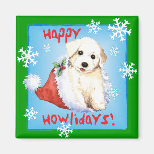 Imã Howlidays feliz Bichon