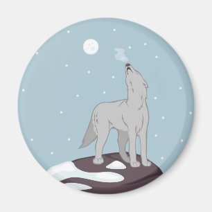 Imã Howling Artic Wolf