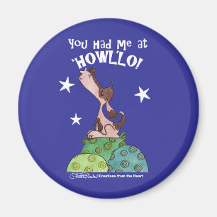 Imã Howling Basset Hound Night