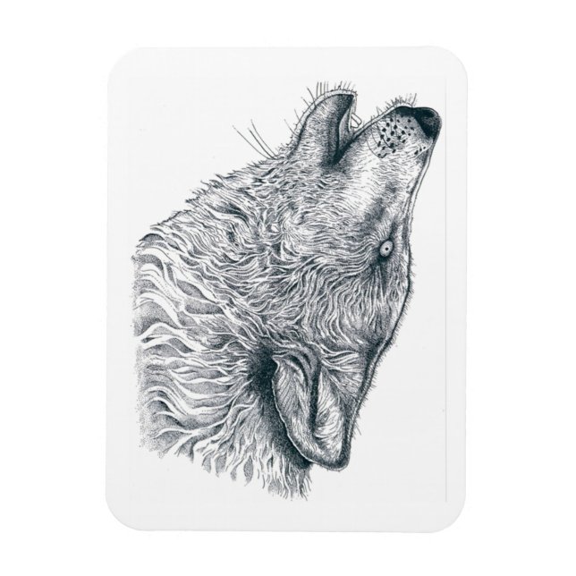 Ímã Howling Wolf (Vertical)