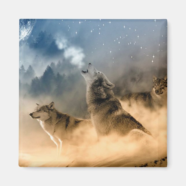 Imã Howling Wolves (Frente)