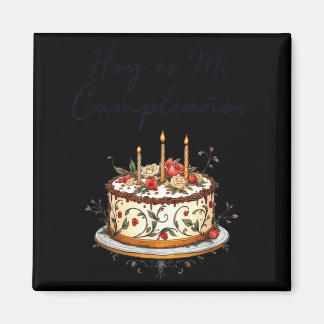 Imã Hoy Es Mi Cumpleaños Con Cake Spanish Birthday Gif (Frente)
