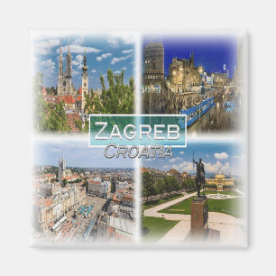 Imã HR0038 Europa, Croácia, Zagreb, geladeira