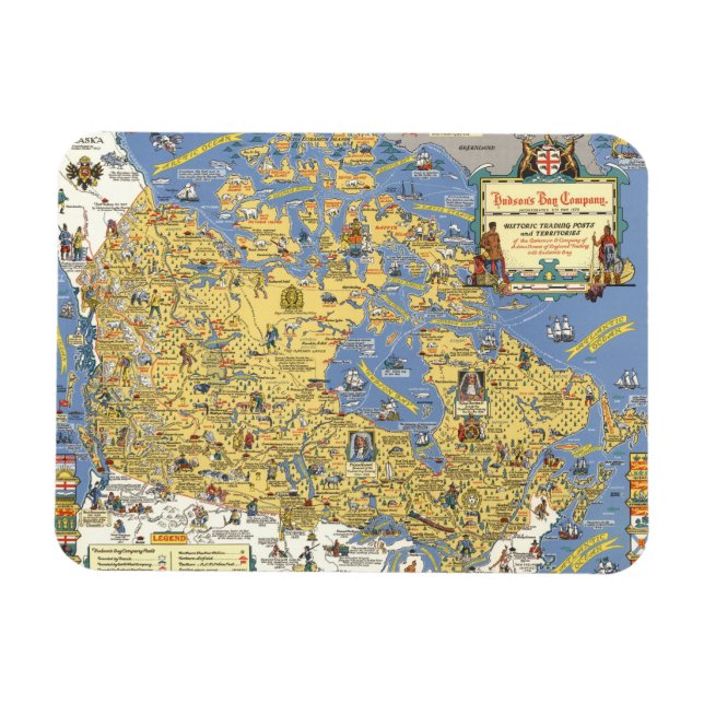 Ímã Hudson's Bay Company - Mapa do Canadá (Horizontal)