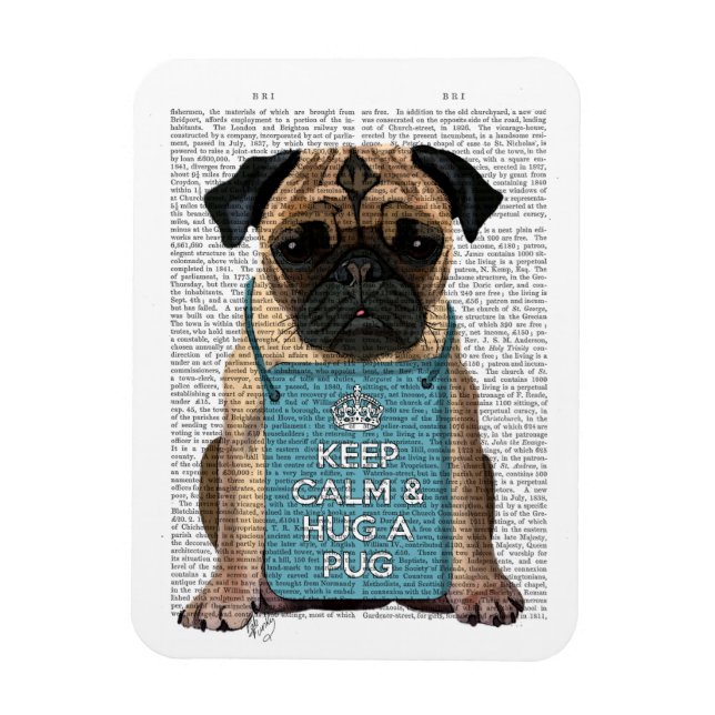 Ímã Hug a Pug (Vertical)
