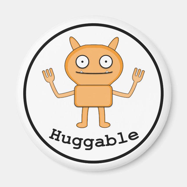 Imã Huggable (Huggable) - Magneta redonda standard de  (Frente)