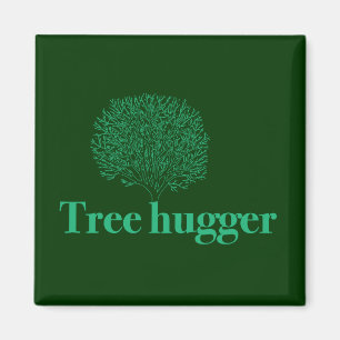 Imã Hugger de Árvore com ilustração de árvore
