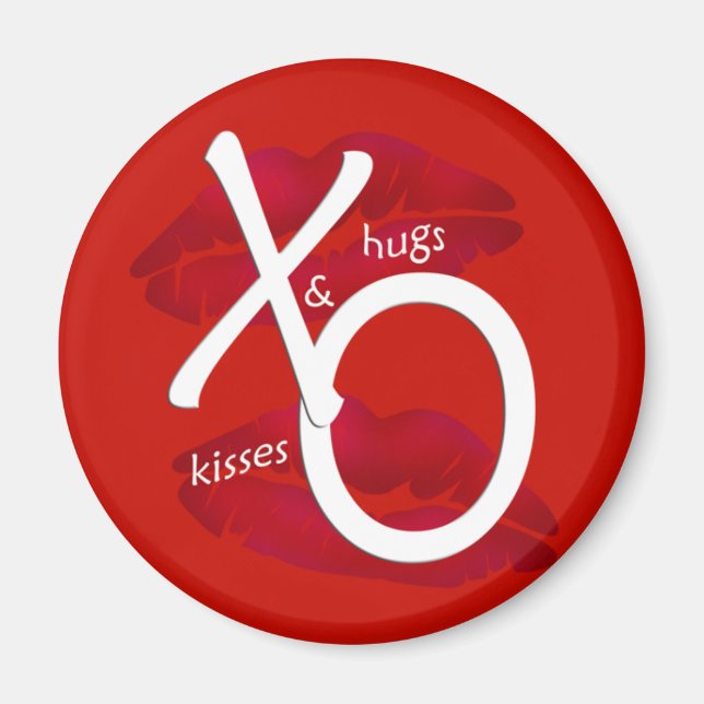 Imã Hugs e Kisses XO Kiss Magnet (Frente)