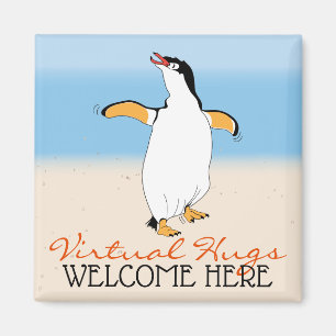 Imã Hugs Virtuais Bem-Vindos Aqui