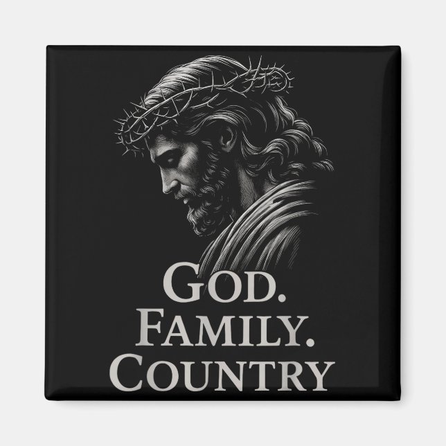 Imã Hugvyn God Family Country Jesus Christian Faith Mi (Frente)