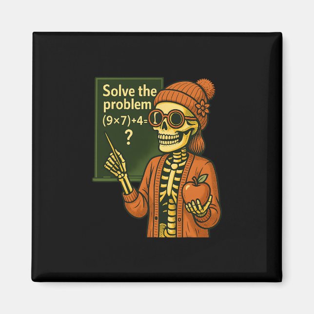 Imã Hugvyn Halloween Esqueleto Seis Sete 67 Meme Pemda (Frente)