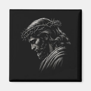 Imã Hugvyn Jesus Face Coroa De Espinhos Deus Bíblia Cr