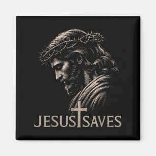 Imã Hugvyn Jesus Salva Minimalista Fé Cristã Cruz