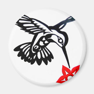 Imã Hummingbird e Flor