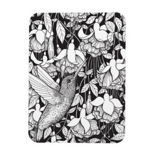 Ímã Hummingbird e fuchsia