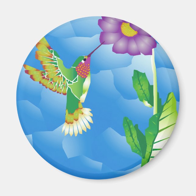 Imã Hummingbird: Estilizado (Frente)