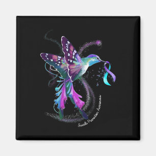 Imã Hummingbird Roxo Azul Fita Suicídio