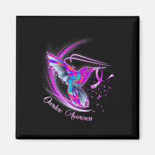 Imã Hummingbird Segurando Sobredosagem de Fita Roxa Aw