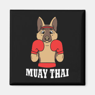 Imã Humor Animal Boxe Tailandesa Cachorro Engraçado Mu