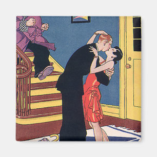 Imã Humor Antigo, Amor e Romance, Beijo Noturno