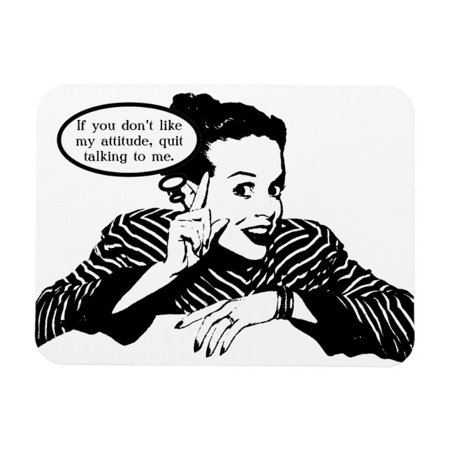 Ímã Humor da Mulher Retrora (Horizontal)