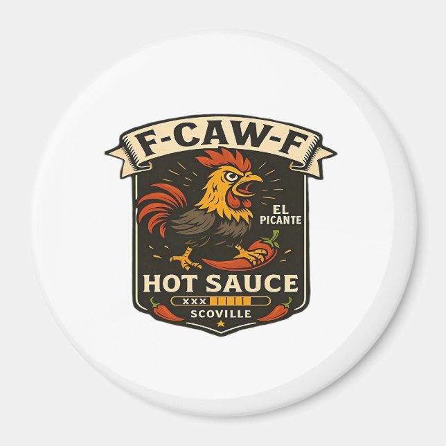 Imã Humor de Corvo Engraçado Gótico F-Caw-F (Frente)