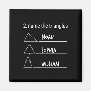 Imã Humor de Matemática Nome Divertido Os Triângulos N