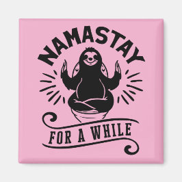 Imã Humor de Preguiça no Banheiro Namastay